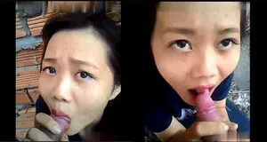 Người yêu bú cây hàng ở vườn sau nhà